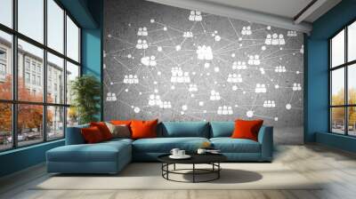 Wireless technologies as means of business communication. Wall mural