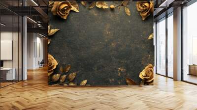 Floral background, wall art concept decoration, deco flowers Wall mural