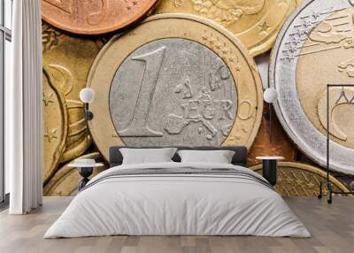 Euro coins Wall mural