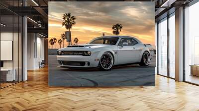 car on the beach Wall mural