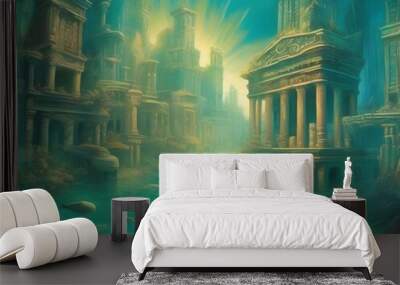 fountain at night Wall mural