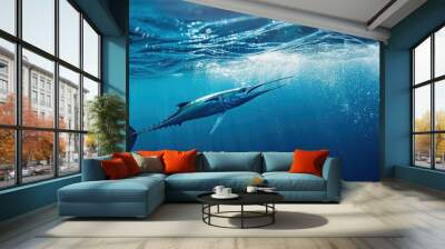 Marlin fish are popular with anglers Wall mural