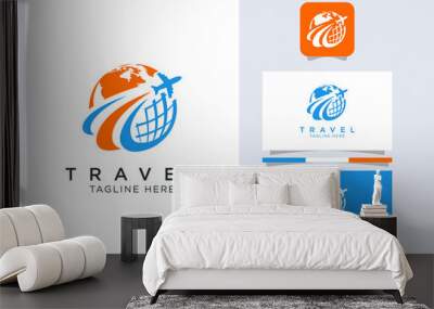 logo design around the world Wall mural