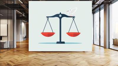 Scales of Justice Symbol Representing Balance and Fairness in Legal System Wall mural