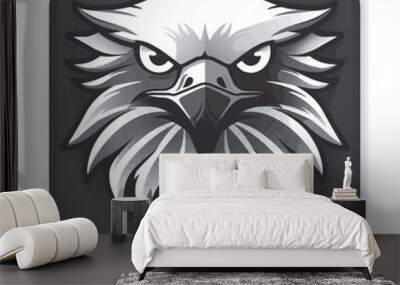 eagle owl icon Wall mural