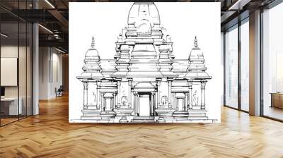 illustration of a temple Wall mural