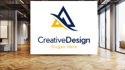 Letter A logo design. initial A brand design concept, A logo, modern design letter simple Wall mural