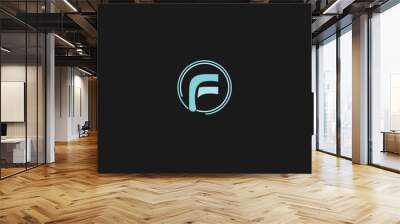 Letter F Circle Modern Icon Logo Design Template Element Vector Wall mural