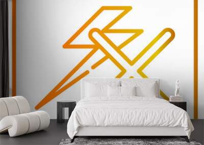 lightning Wall mural