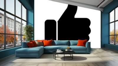 Like icon. thumbs up sign. vector illustration color editable Wall mural