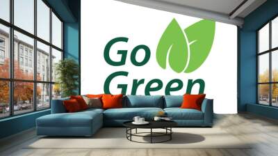 go green logo vector icon Wall mural