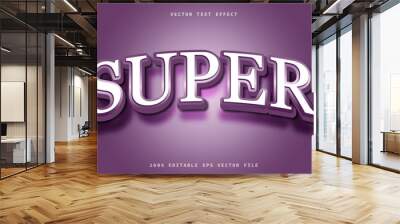 Super bold text effect editable modern lettering typography font style Wall mural