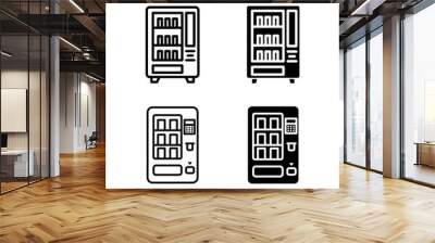 vending machines vector icon set color editable Wall mural