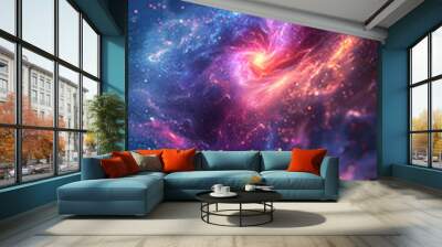 background ,Nebula and stars in deep space Wall mural