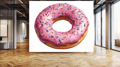 donut isolated on white background Wall mural