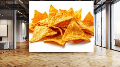 nachos corn spicy nachos isolated on white background doritos concept  Wall mural