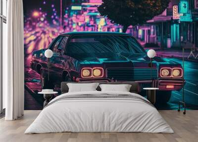 sport car illustration wallpaper	 Wall mural