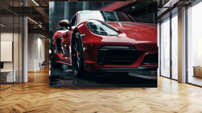 sport car wallpaper Ai Generative	 Wall mural