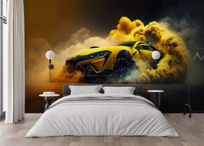 sport car wallpaper illustration images ai generative  Wall mural