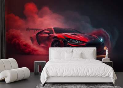 sport car wallpaper illustration images Wall mural