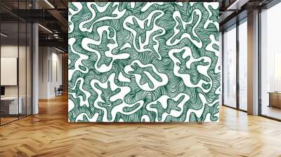 Pattern seamless green roots pattern png Wall mural