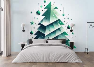 abstract christmas tree Wall mural