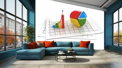 Business chart Wall mural