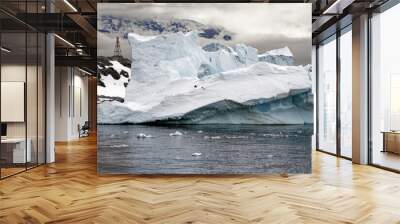 Chilean Antarctic base Gonzales Videla - Waterboat Point - Antarctic Peninsula Wall mural