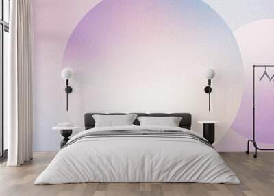 Grainy banner abstract gradient sphere circle purple pink yellow light geometric shape noise texture poster design Wall mural