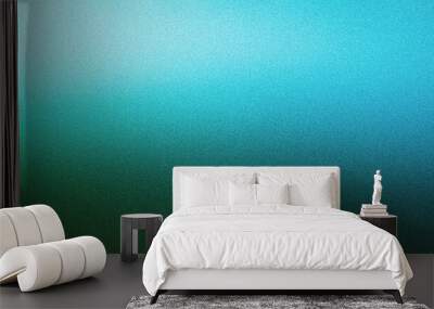 Grainy green blue gradient background glowing light noise texture effect header dark banner backdrop design Wall mural