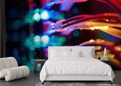 fiber optic network cable. fiber optic Wall mural