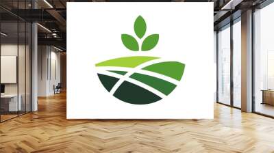 plantation garden green hill logo Wall mural