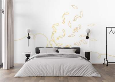 new year trumpet golden line art style. elements for the new year Wall mural