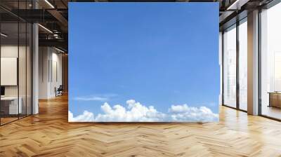 Nature view clear blue sky with white cloudy as background or wallpaper with copy space Wall mural