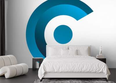 circle letter c logo design Wall mural