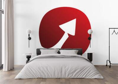 color circle arrow logo design Wall mural