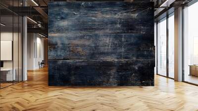 Dark Textured Wooden Planks Background for Design and Photography Wall mural