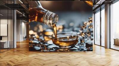 Freeze motion of pouring oil-topaz.jpeg, Freeze motion of pouring oil Wall mural