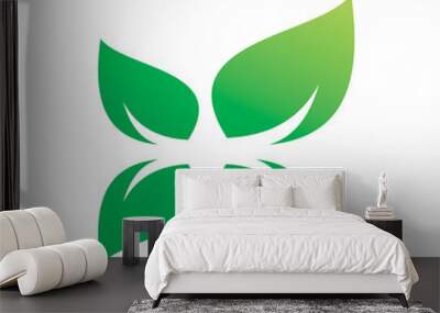 green nature leaf group logo design Wall mural