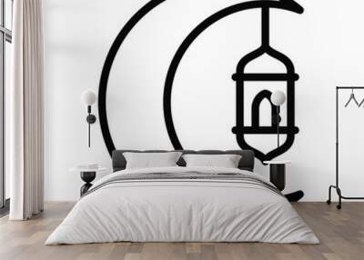 light moon icon line vector design in trendy style Wall mural