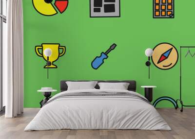 set of icons Wall mural