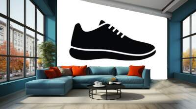 Shoe sport icon solid vector design in trendy style Wall mural