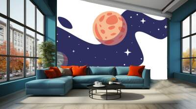 space planet background png transparent Wall mural