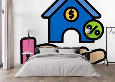 Mortgage Icon Wall mural