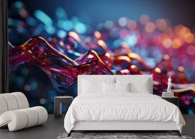 DNA molecule structure. Cell DNA genetic biotechnology medical science research. science laboratory experiment Wall mural