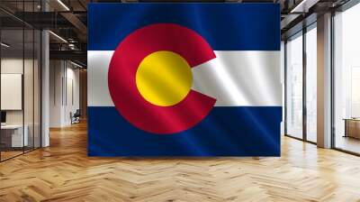 Flag of the state Colorado. A series of 