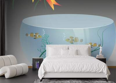 Aquarium with goldfish Wall mural