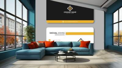 Corporate business card design template Wall mural