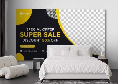 Fashion sale social banner web template Wall mural