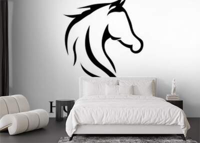 Horse Elegant Logo Symbol Vector design template Wall mural